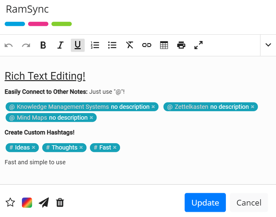 RamSync integrates with your workflow and easily copies from and to other editors like Word